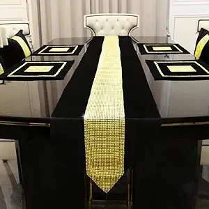 San Tungus Gold Table Runner Dining Table