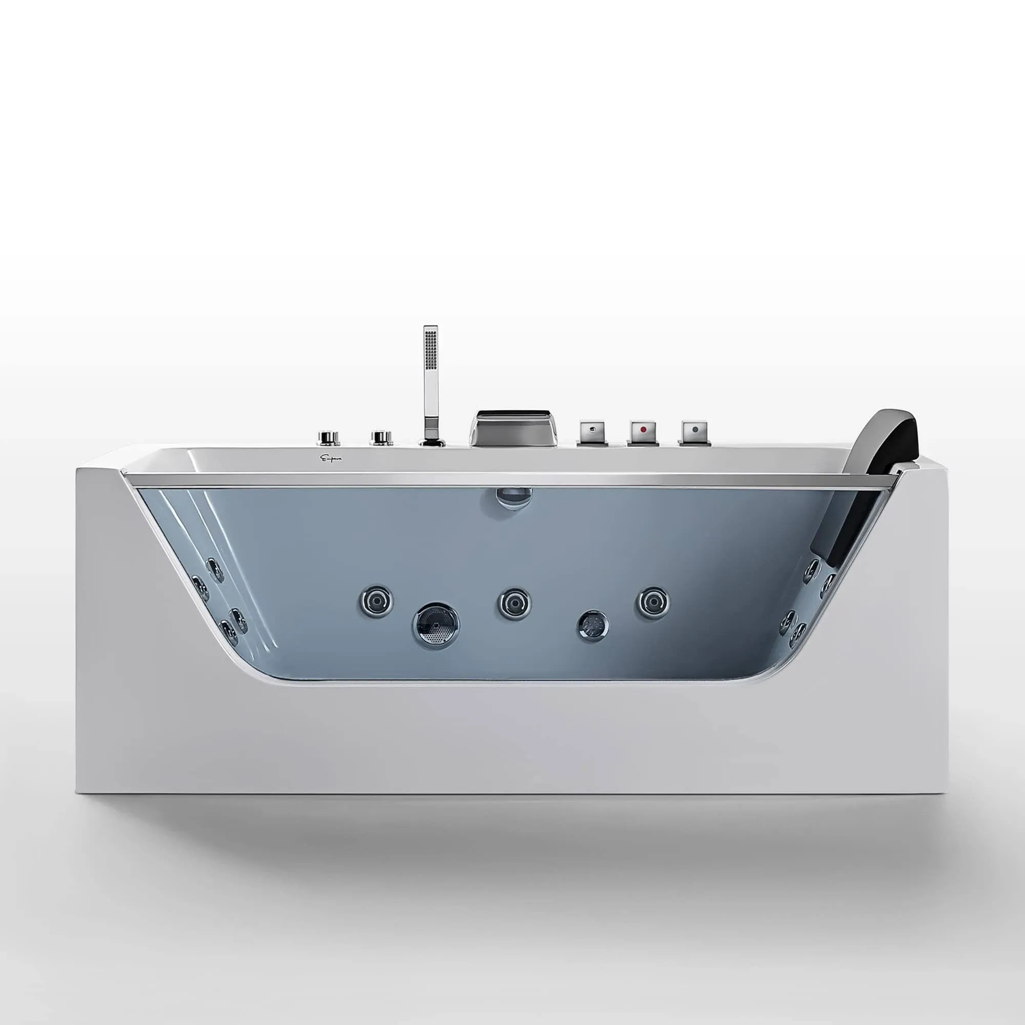 Empava 59 in. Whirlpool Rectangular Bathtub - EMPV-59JT408LED