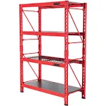 CRAFTSMAN 2-Shelf 3-Foot Tall Stackable Tool Chest Depth Storage Rack, 2-Pack, Red