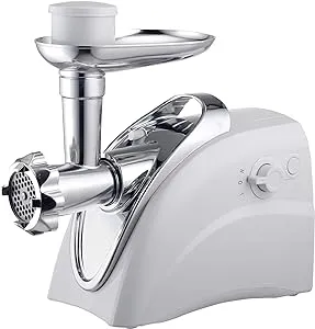 Brentwood MG-400W Electric Meat Grinder, Sausage Stuffer, White