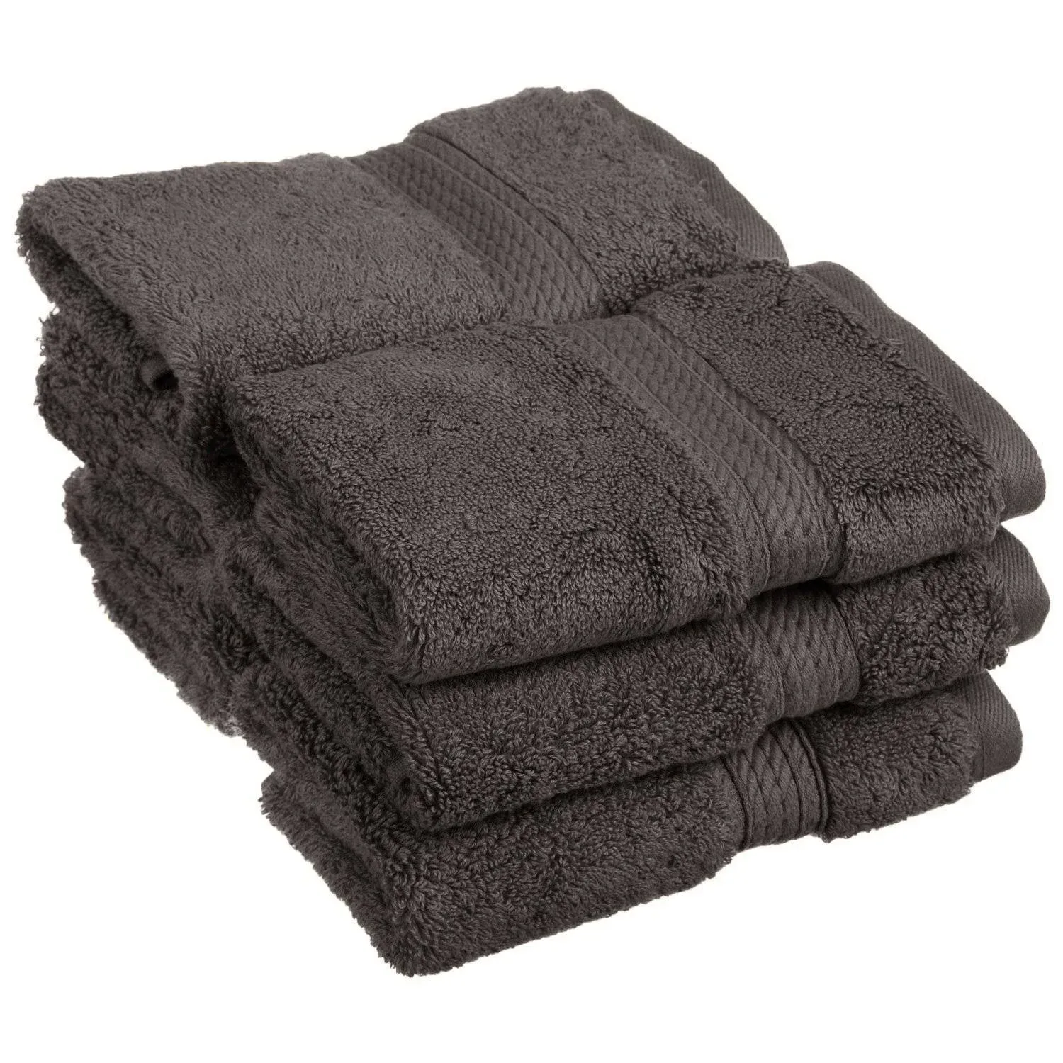 Superior Egyptian Cotton 6-Piece Face Towel Set - Charcoal