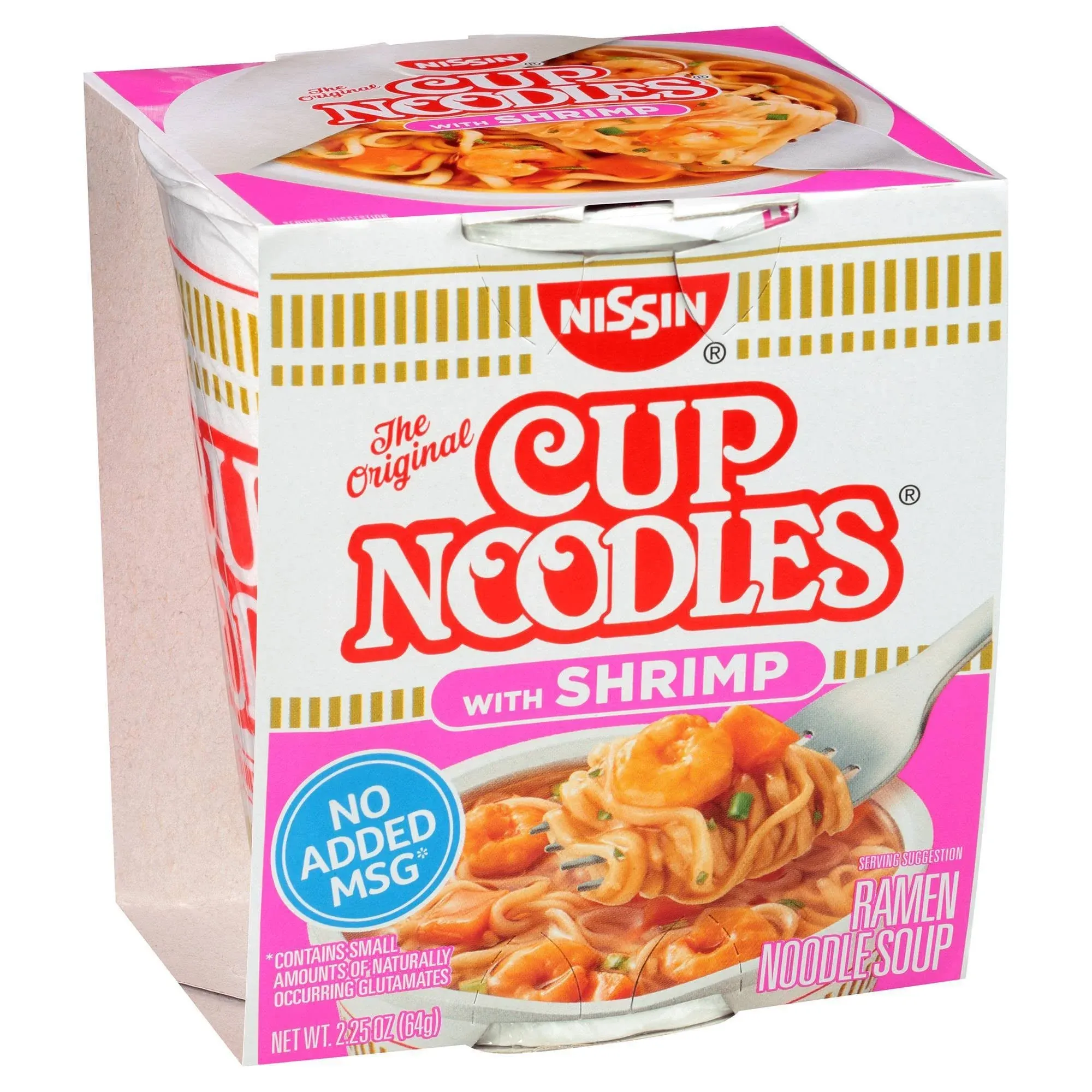 Nissin Cup Noodles with Shrimp, 2.25 oz., 24/Box (03802)