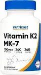 Nutricost Vitamina K2 Mk-7 240 Cápsulas Gelatinosas Sabor Sem Sabor