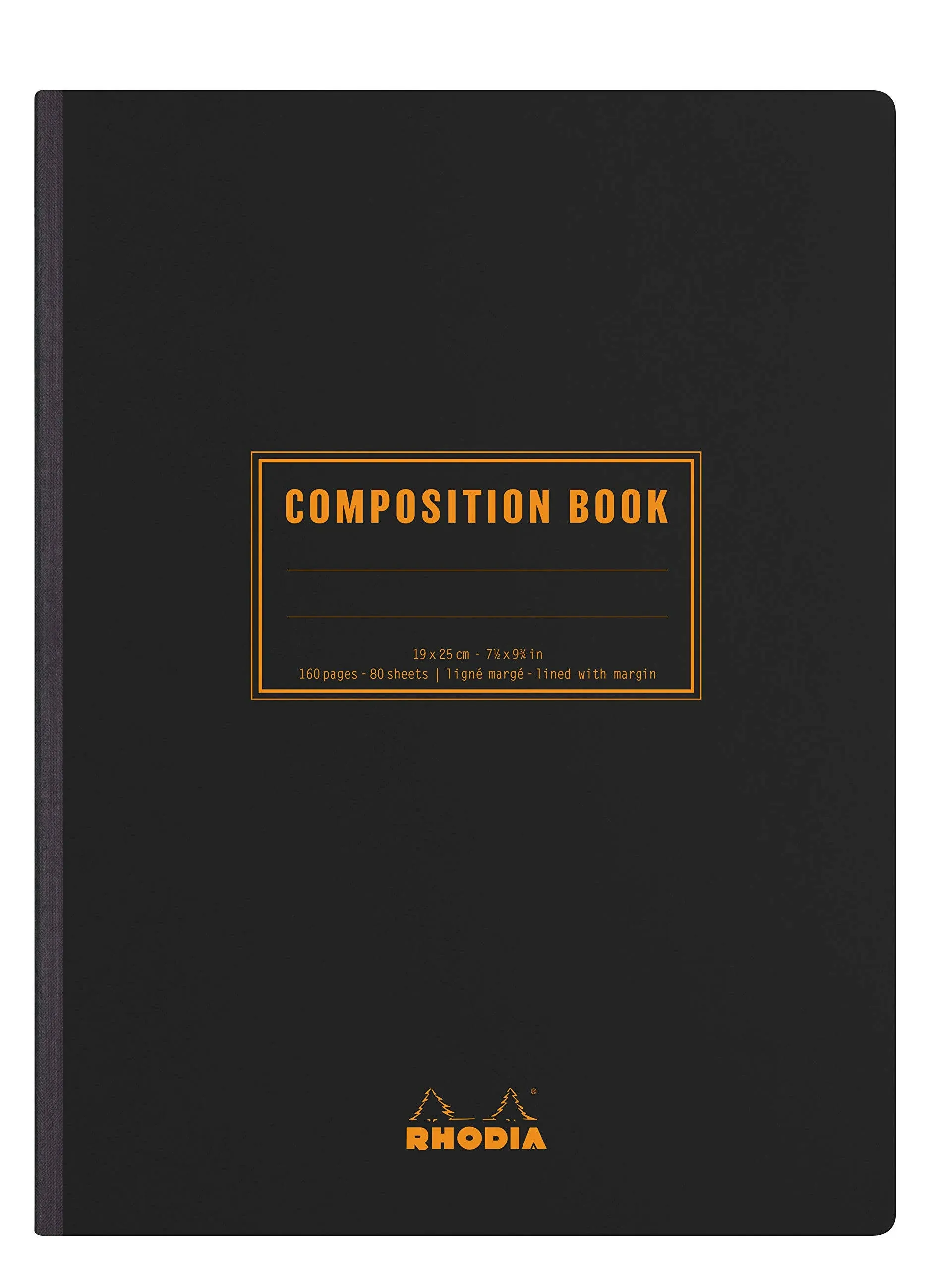 Rhodia Composition Book B5 Black 5x5 Squared