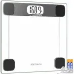 Zoetouch Digital Scale for Body Weight Bathroom Weighing Bath Scale, LCD Display Batteries and Tape Measure Included, 400lbs