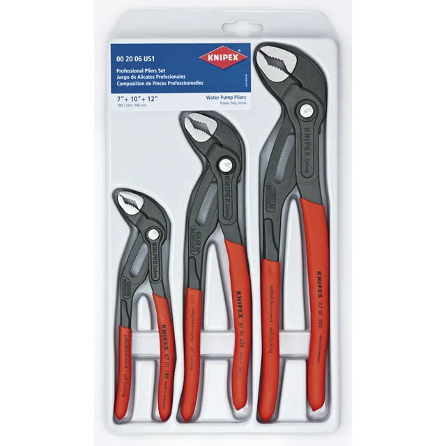 Knipex 002006US1 3 Piece Cobra Pliers Set