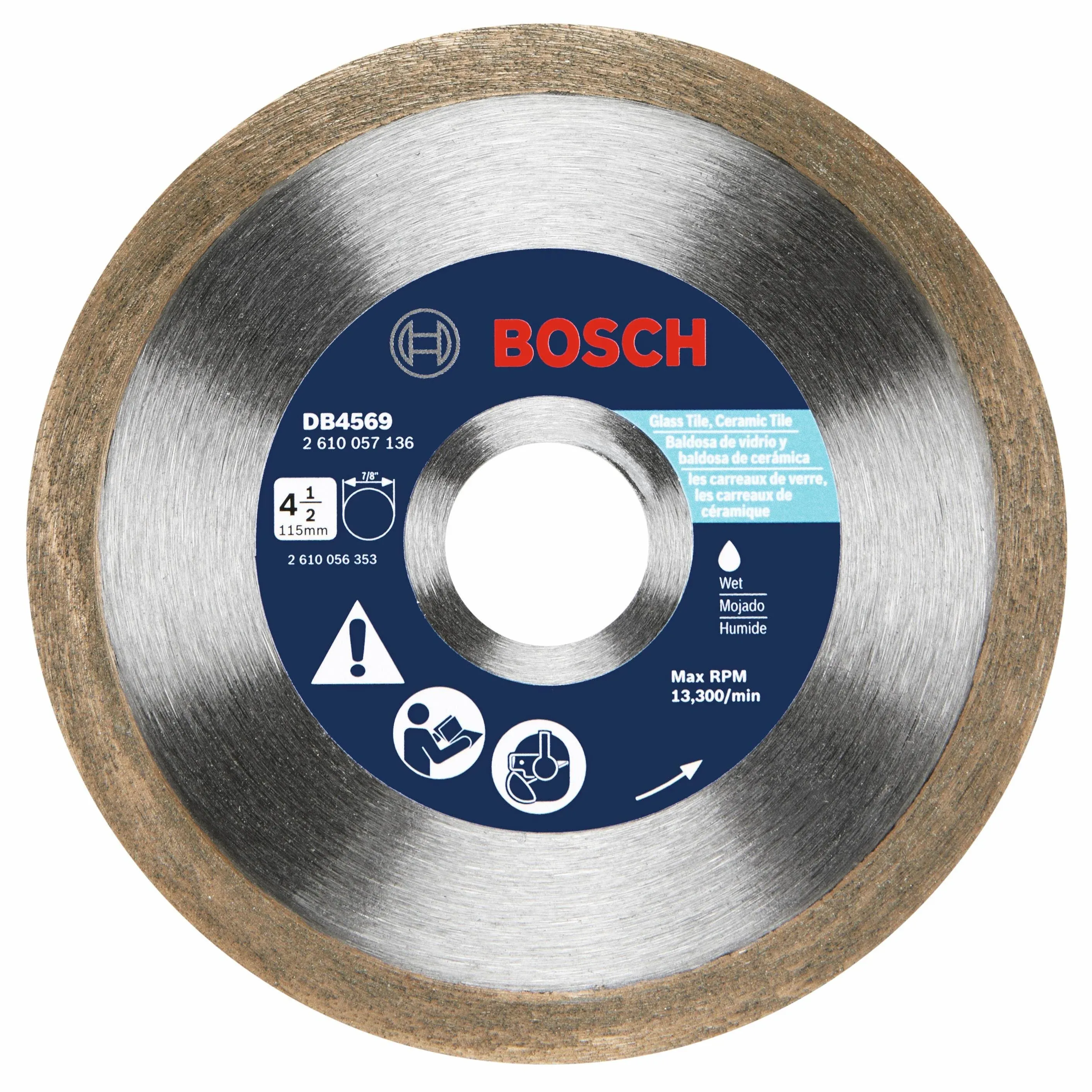 Bosch 4-1/2 Inch Premium Continuous Rim Diamond Blade