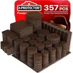 X-PROTECTOR 357 pcs Premium Huge Pack Felt Furniture Pads! Quantity of Furniture Sliders with Many Big Sizes – Your Ideal Floor Protectors. Protect Your Hardwood & Laminate Floor!