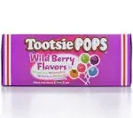 Tootsie Pops Assorted Wild Berry Flavors with Chocolatey Center, 3.75 Pound, 100 Count Box Peanut Free, Gluten Free