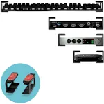 Modular Under Desk Mount Bracket for Keyboards, Routers, Cable Boxes and More Single - Black