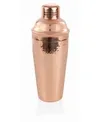 Hammered Copper Cocktail Shaker With Built-in Strainer, 25 oz In Silver