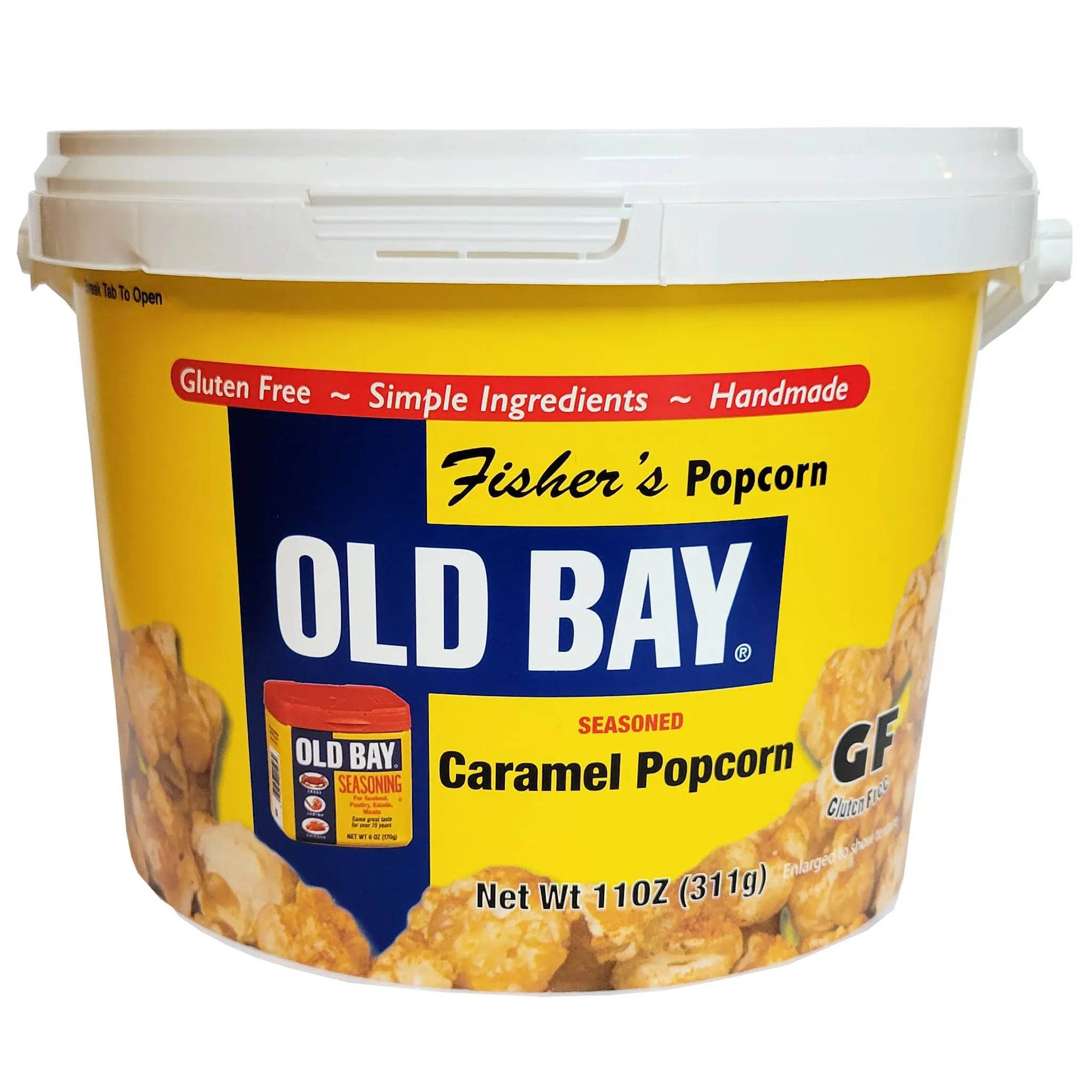 "Fishers's  Old Bay Popcorn Tub"