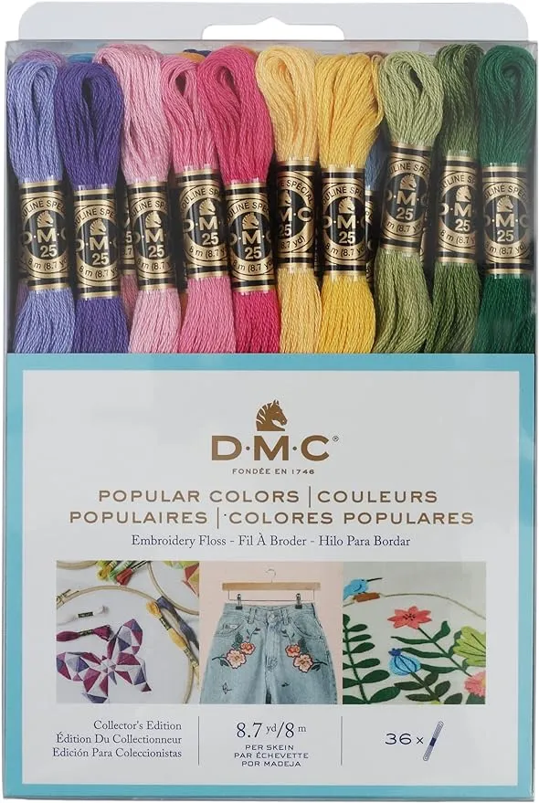 DMC Embroidery Floss Pack 8.7Yd-Popular Colors 36/Pkg