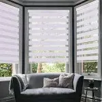 LUCKUP Corded Light Filtering Horizontal Window Shade Zebra Blinds 37.4" x 59"