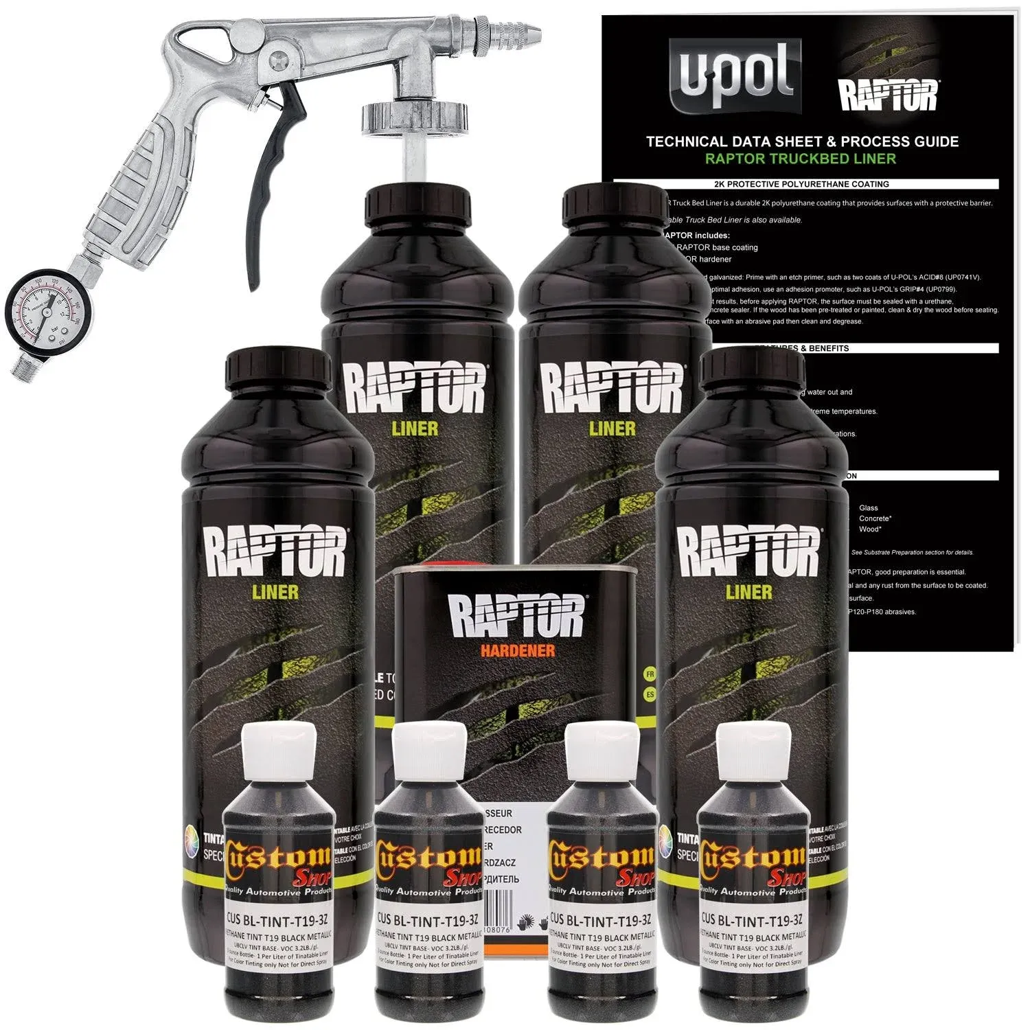 U-POL Raptor Urethane Spray-On Truck Bed Liner Kit