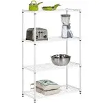 Honey Can Do 4-Tier Heavy-Duty Adjustable Shelving Unit with 250-lb Weight Capacity, White