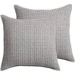 Levtex Home Mills Waffle Euro Sham Set of 2 - Grey