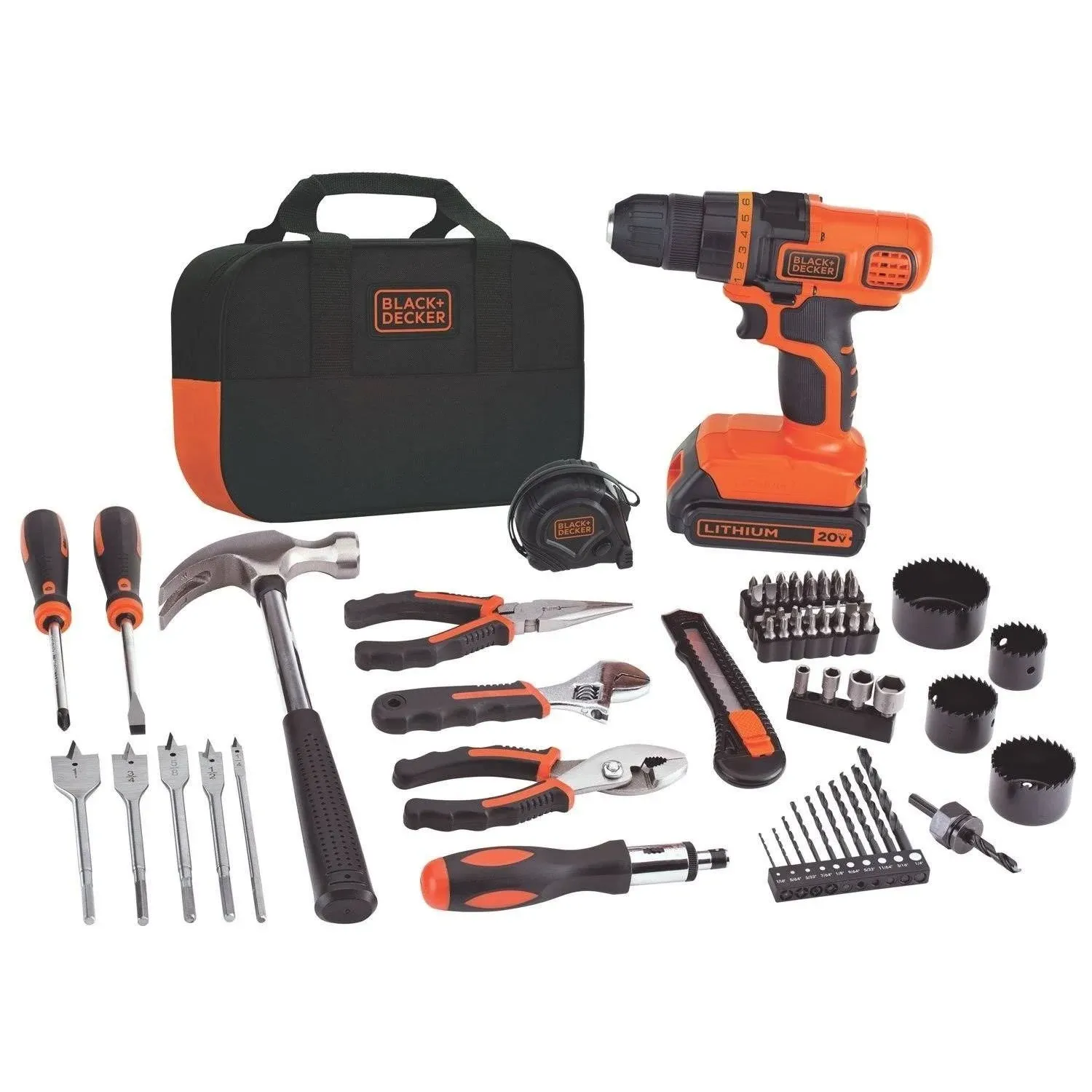 Black & Decker Ldx120pk 20V Max Lithium Drill & Project Kit