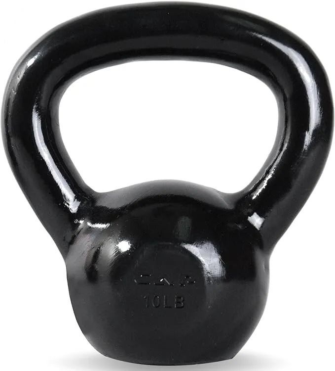 CAP Barbell Cast Iron Kettlebell Perfect for Muscle Groups, Single, 10-80 Pounds