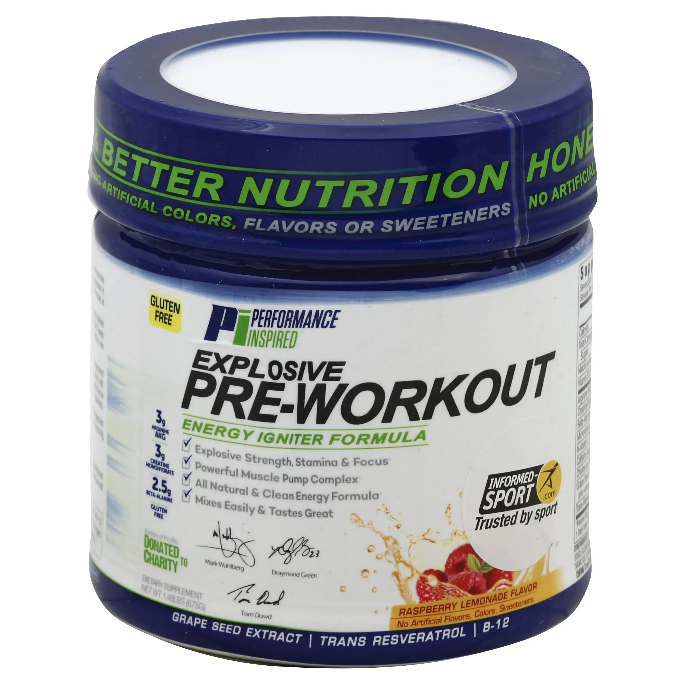 Performance Inspired Nutrition PreWorkout Powder - All Natural - G-Free & Vegan Formula - Contains Citrulline - Nitrosigine - Green Tea - Arginine - Beta Alanine - Tropical Fruit Punch - 32 Servings