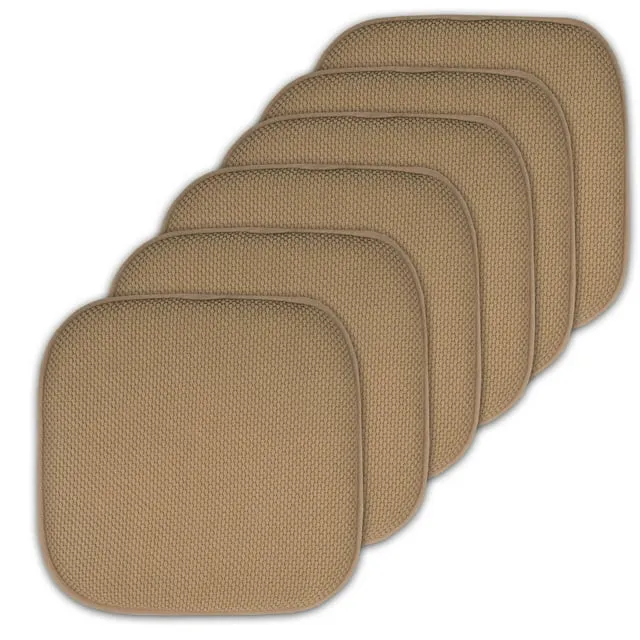 Memory Foam Honeycomb Non-Slip Back Chair/Seat 16" x 16" Cushion Pad 6 Pack