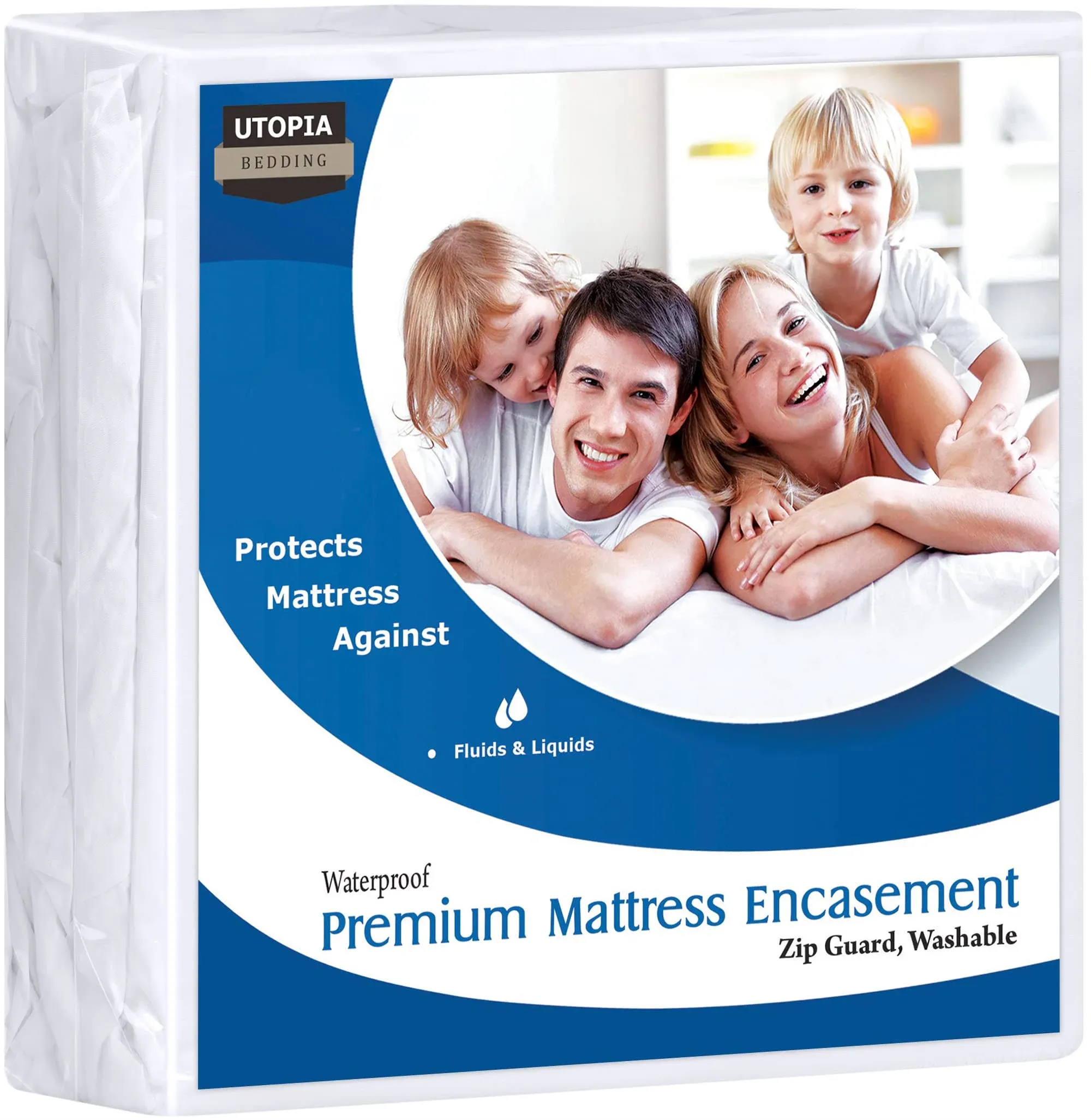 Utopia Bedding Premium Waterproof Zippered Mattress Encasement (Fits 12 Inches Mattress, Full), Bed Bug and Dust Mite Proof Mattress Protector, 6-Sided Mattress Cover for Bed