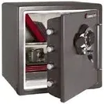 SentrySafe SFW123DSB Fire-Resistant Safe and Water-Resistant Safe with Dial Combination, 1.23 Cubic Feet