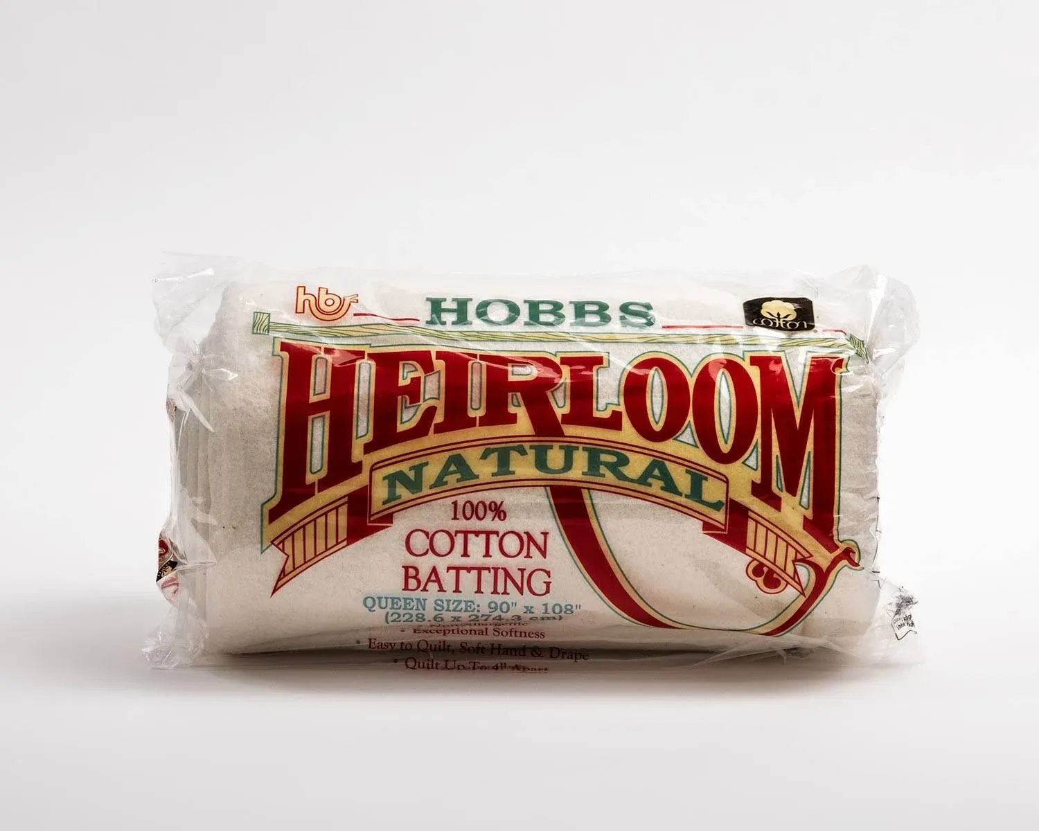 Hobbs Heirloom 100% Cotton Natural Batting