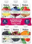 Noka Superfood Fruit Smoothie Pouches Variety Pack, Healthy Snacks with Flax See