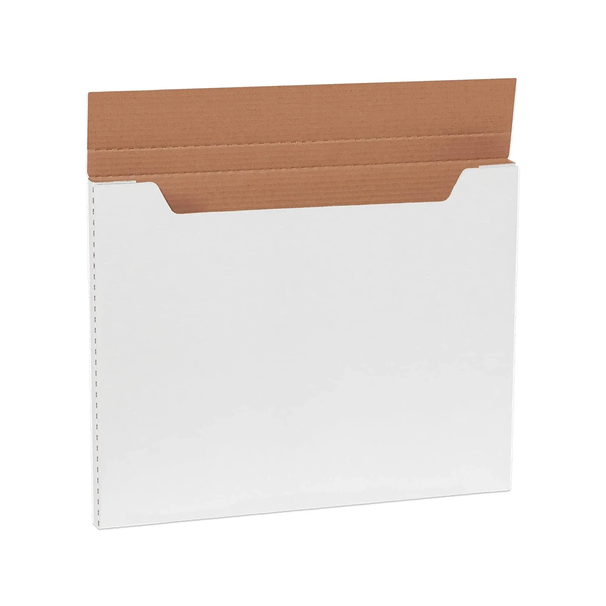 20" x 16" x 1" White Jumbo Fold-Over Mailers, 20/Bundle