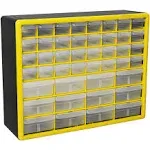 Akro-Mils 10144, 44 Drawer Plastic Parts Storage Hardware and Craft Cabinet, 20-Inch W x 6-Inch D x 16-inch H, Yellow