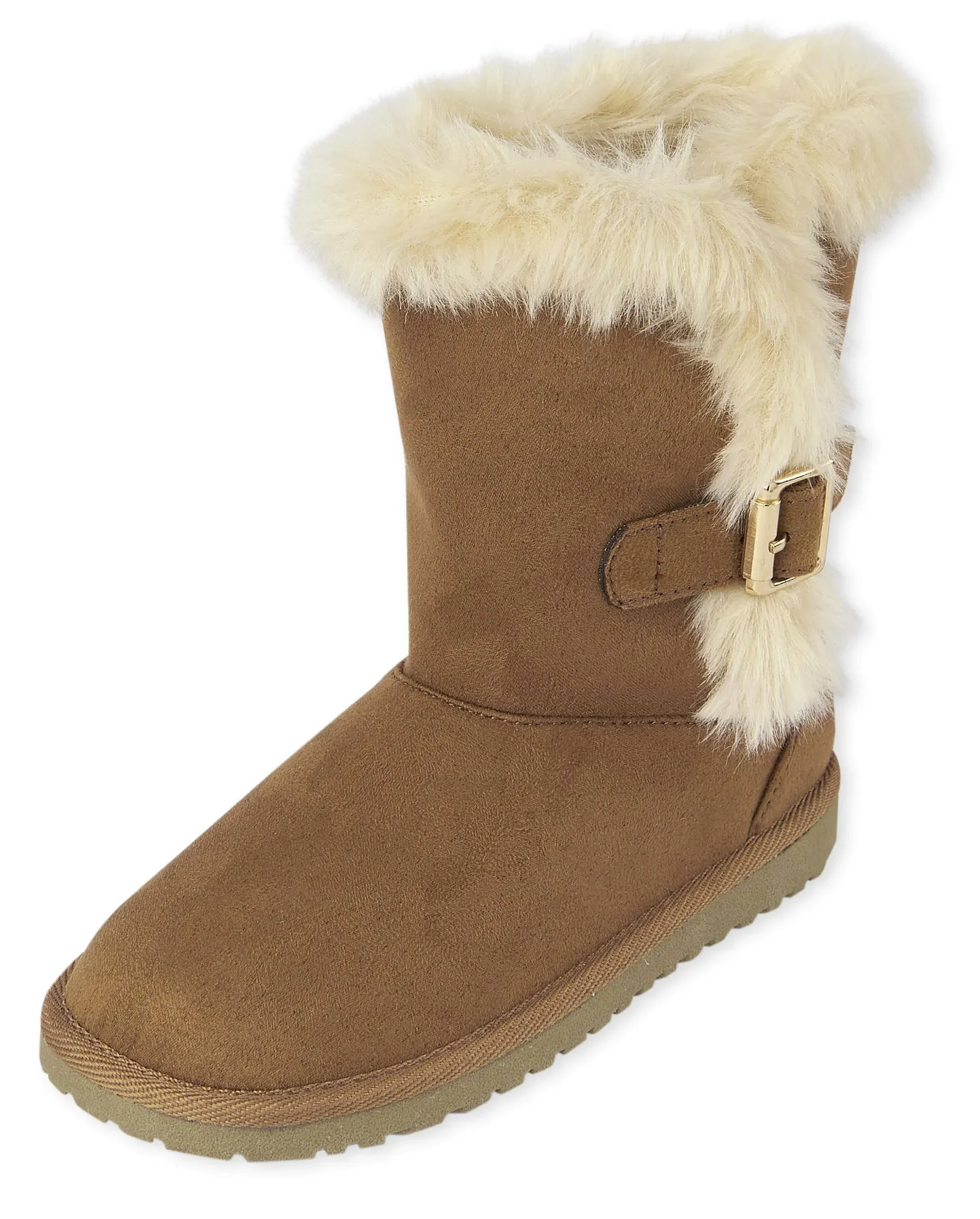 The Children's Place Girls' Warm Lightweight Faux Suede Boots