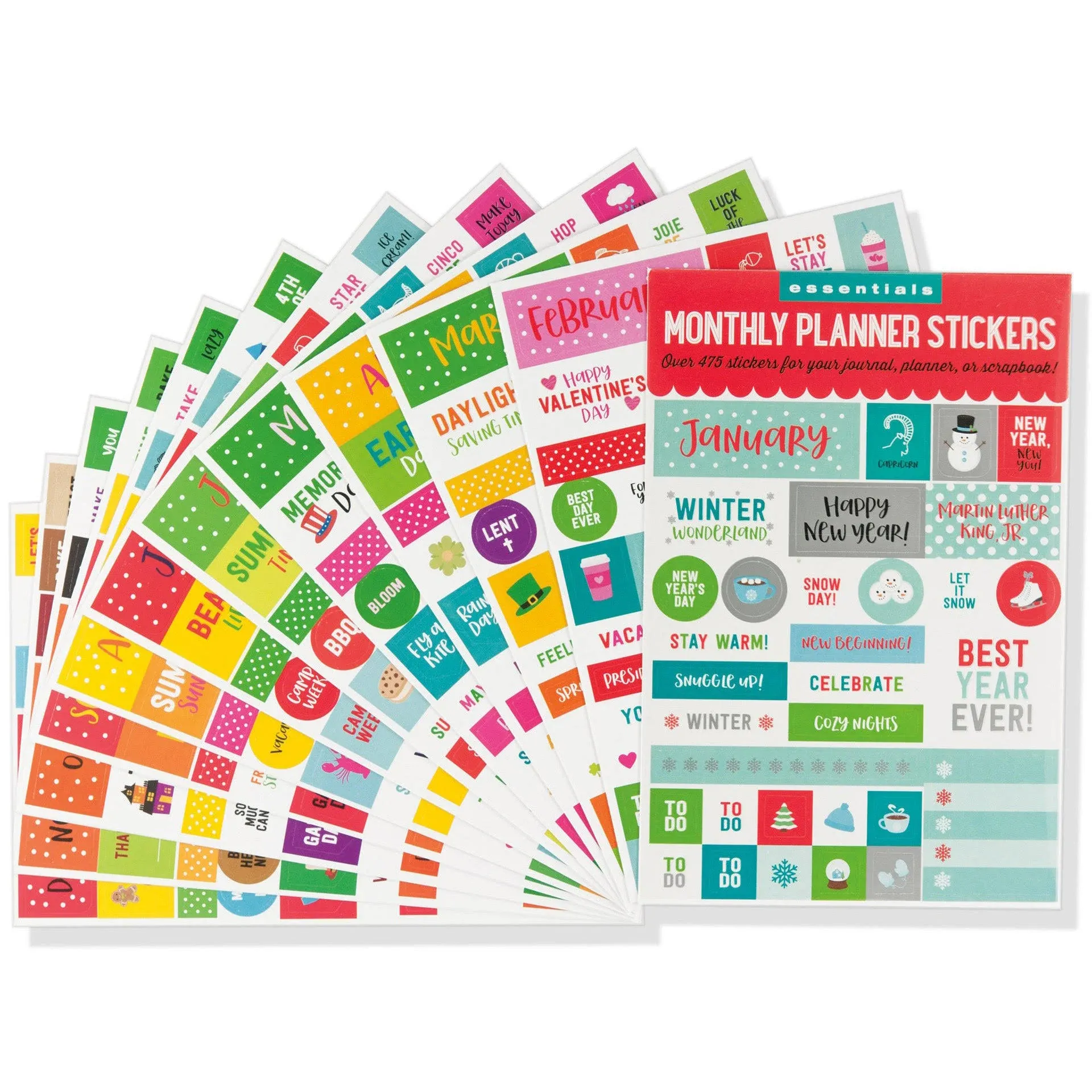 Essentials Month By Month Planner Stickers (set of 475 stickers)