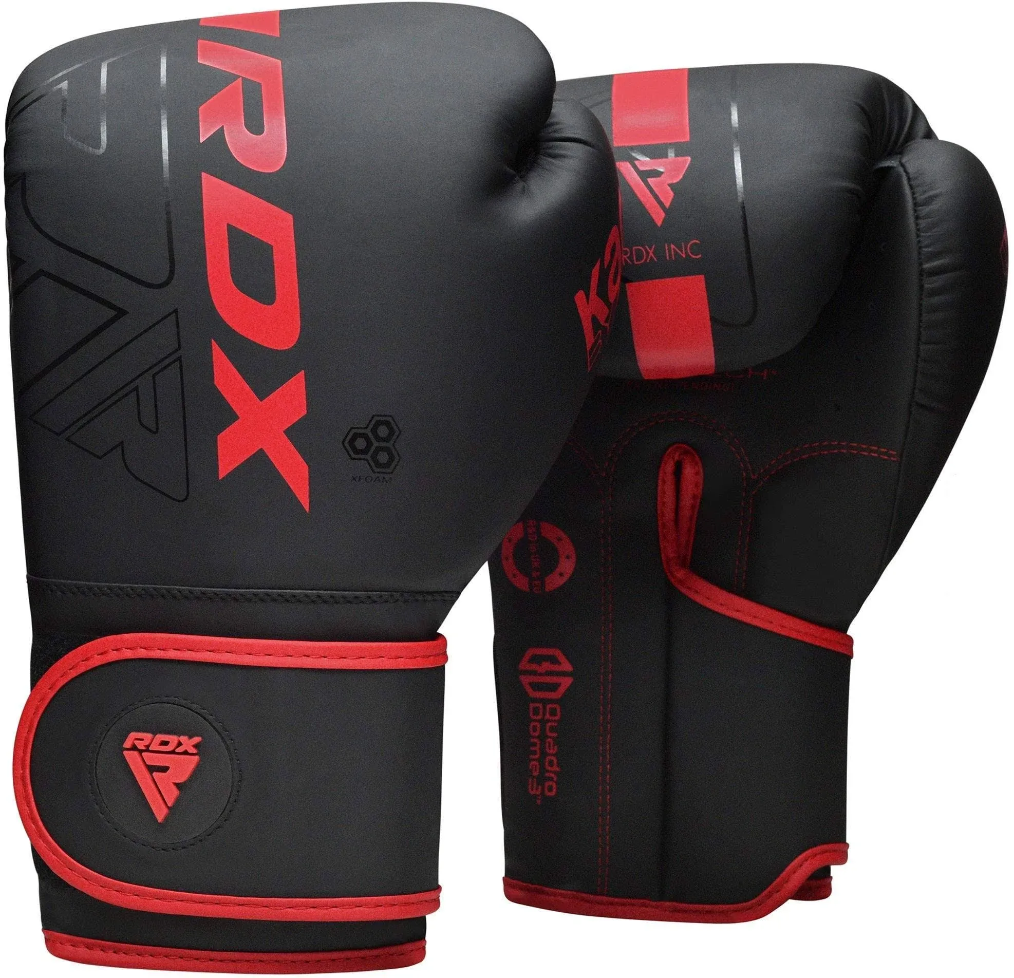 RDX Boxing Gloves, Pro Training Sparring, Maya Hide Leather, Muay Thai MMA Kickboxing, Men Women Adult, Heavy Punching Bag Focus Mitts Pads Workout, Ventilated Palm, Multi Layered, 8 10 12 14 16 18 Oz