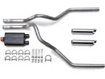 Flowmaster Super 44 Mandrel-Bent Aluminized Dual Truck Exhaust Kit w/Chrome Tips for Silverado, Sierra, F-Series & Ram