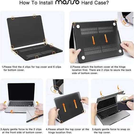 MOSISO Case for MacBook Air 13.6 inch 2022 Release A2681 M2 Chip with Touch ID ...