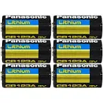 Panasonic CR123 CR123A 3V Lithium Battery (6 Pack)