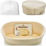 Oval Bread Banneton Proofing Basket - 10 Inch Baskets Sourdough Brotform Proofin