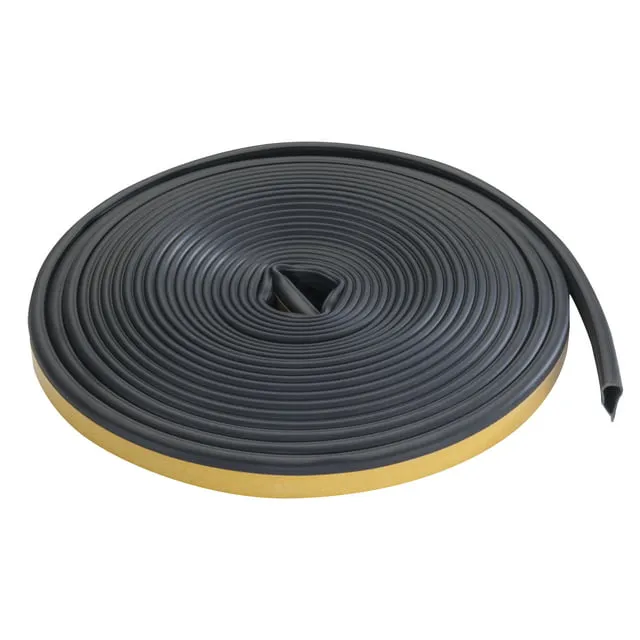 M-D 20-ft x 1/2-in x 1/4-in Black Door Seal Silicone Door Weatherstrip