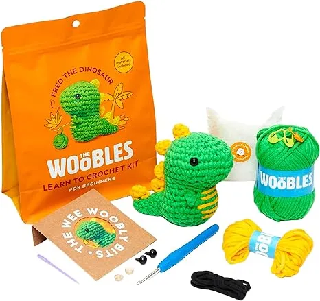 Woobles Crochet Kit - Fred The Dinosaur