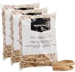 Amazon Basics Rubber Bands, Size 64 (3-1/2 x 1/4 inch), 320 Bands/1 lb Pack, 3-Pack, Tan