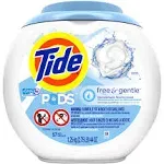 Tide PODS Free and Gentle Liquid Laundry Detergent, Unscented, 57 Count