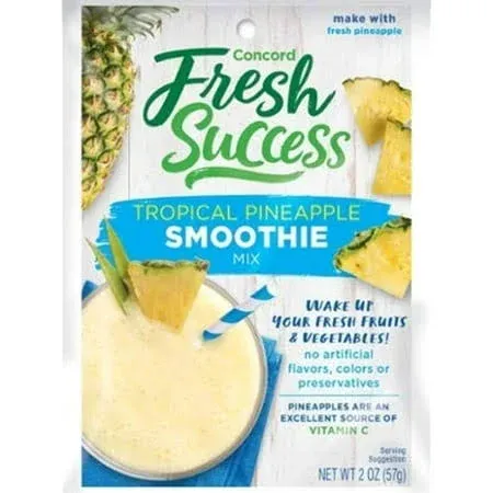 Concord Farms Tropical Pineapple Smoothie Mix, 2-Ounce Pouch (VALUE Pack of 18 Pouches)