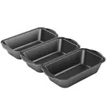 3 Pack Nonstick Carbon Steel Baking Bread Pan, Large Loaf Pan, 9 1/2" x 5"