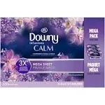 Downy Infusions Mega Dryer Sheets Laundry Fabric Softener Calm, Lavender and Vanilla (180 ct)