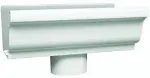 Amerimax 5-in x 10-in White K Style Gutter End with Drop