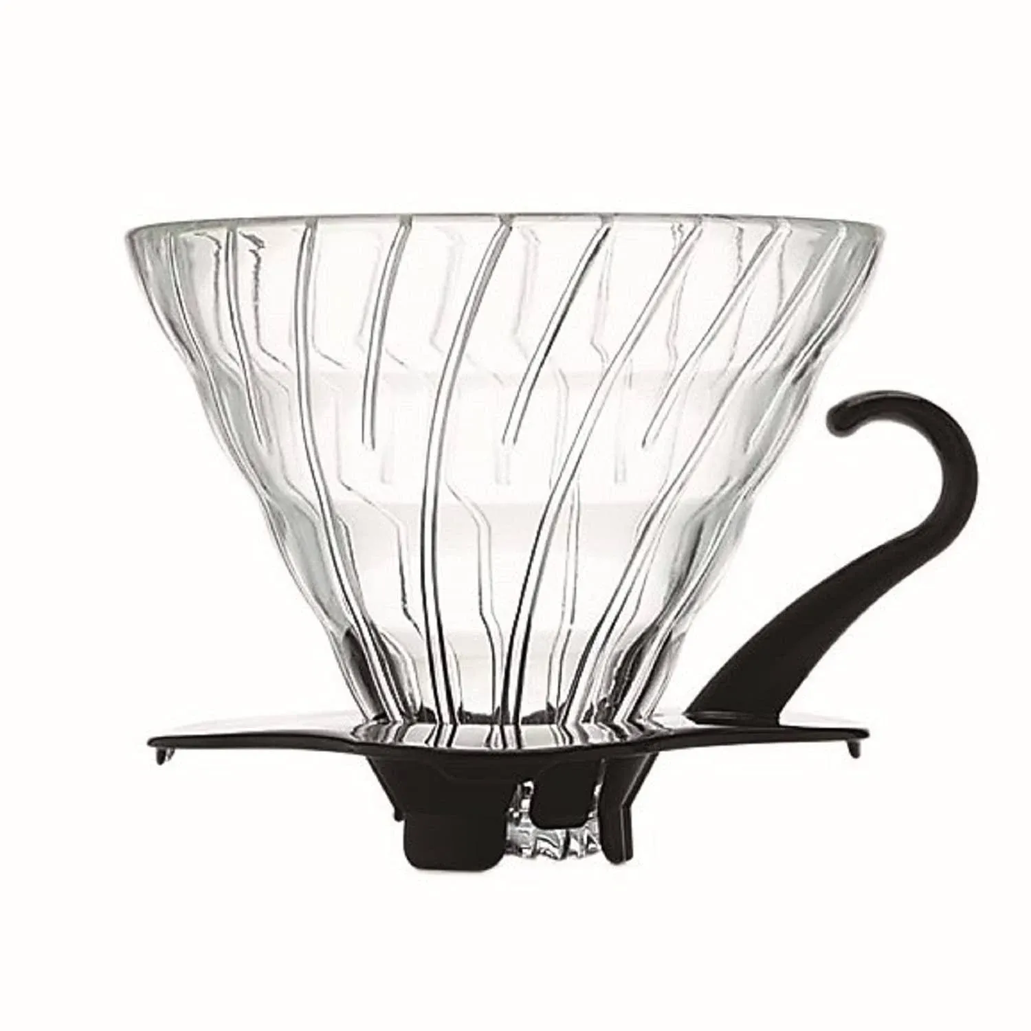 Hario V60 Glass Coffee Dripper (Size 02, Black)