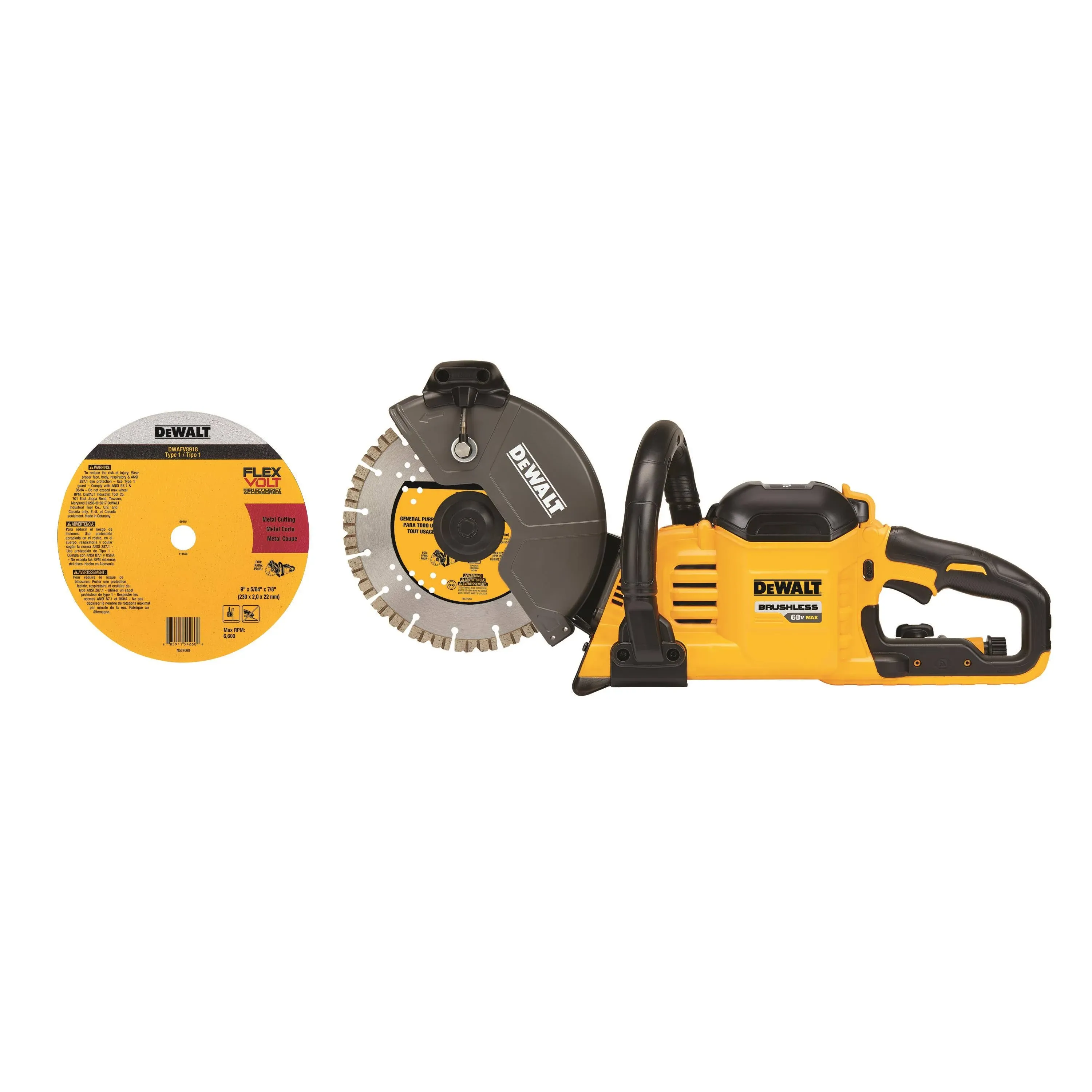 DeWalt FLEXVOLT 60V MAX Cordless Brushless 9 in. Cut-Off Construction Saw