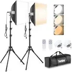 Kit De Iluminación Fotográfica Profesional Led 85w 41cm X 41