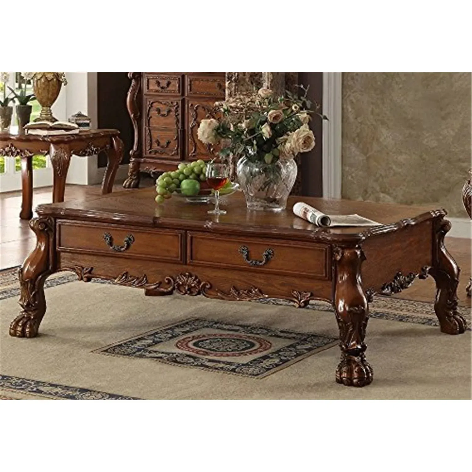 ACME Dresden Cherry Oak Coffee Table Model 82095